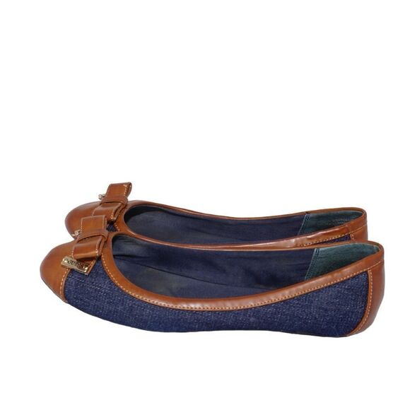 Guess Denim Ribbon Bow Ballet Flats, Size 6.5 - Picture 3 of 6